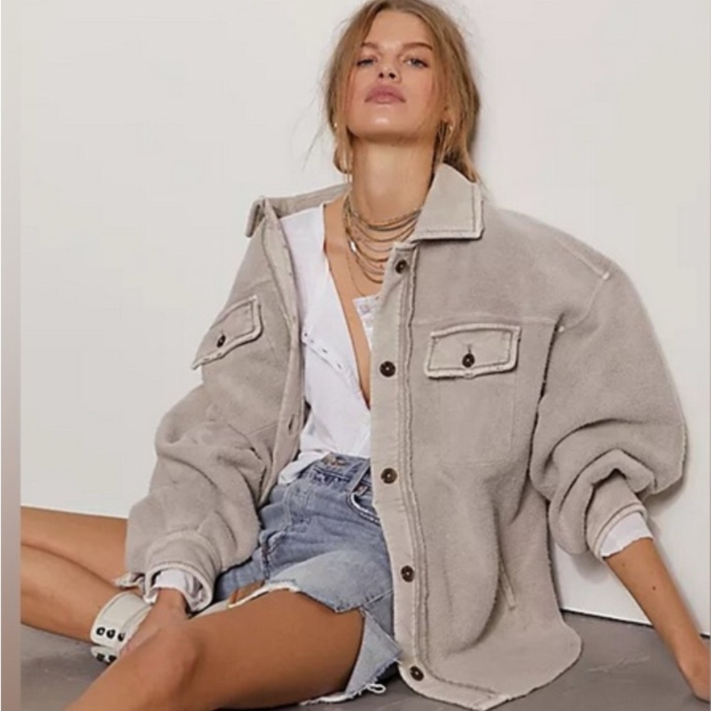 Free People ruby jacket in stone size small.